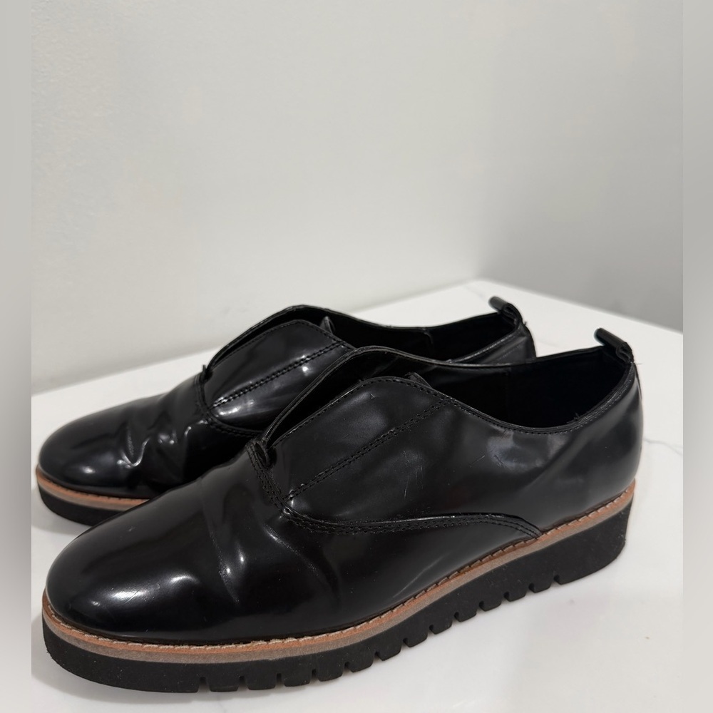 Zara Size 38 Black Leather Shoes - Picture 2 of 12